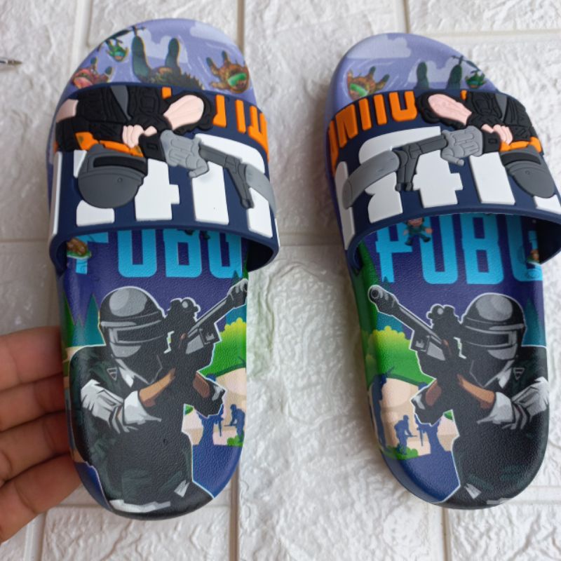 Dép lê quai ngang.Dép siêu nhân PUPG  in 3D đẹp cho bé trai