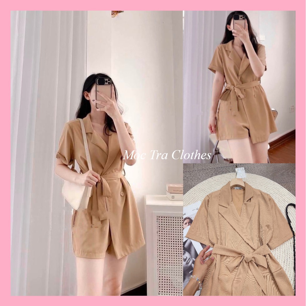 Jum xinh MEJI JUMPSUIT thiết kế đai eo cổ vest tiểu thư siêu xinh thích hợp dự tiệc đi dạo đi chơi