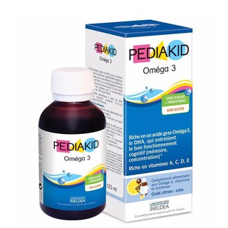 Pediakid Omega 3 của Pháp 125ml giúp tăng cường trí não và thị lực cho bé ăn dặm đến 15 tuổi
