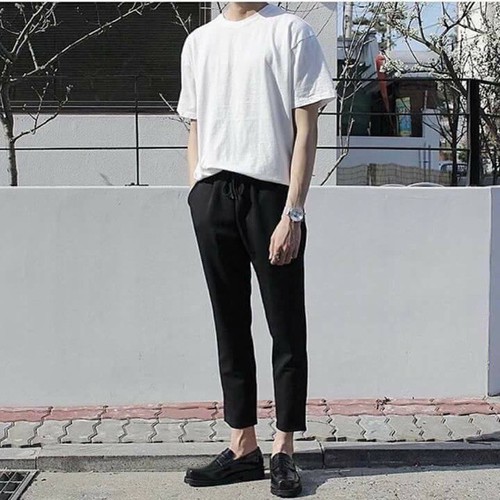 Quần Baggy Nam Nữ KAKI Ống Suông Unisex - Kiểu quần kaki nam nữ thun vải đen và be tan Leevin Store