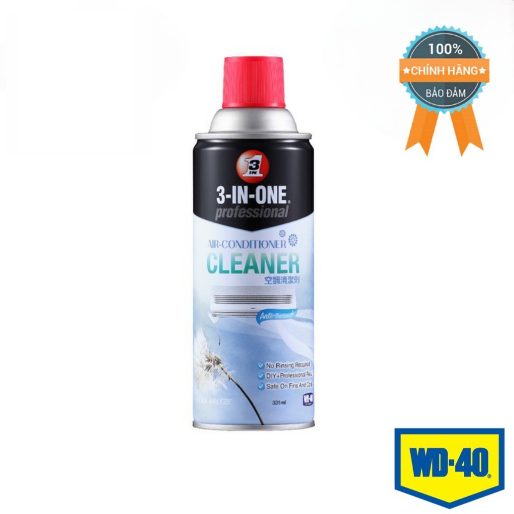 [ LÊN DÙNG] Chai Xịt Làm Sạch Máy Lạnh WD-40 3 In 1 Professional Air Conditioner Cleaner (331ml)