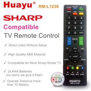 Remote Tivi SHARP RM-L1238 Huayu chính hãng