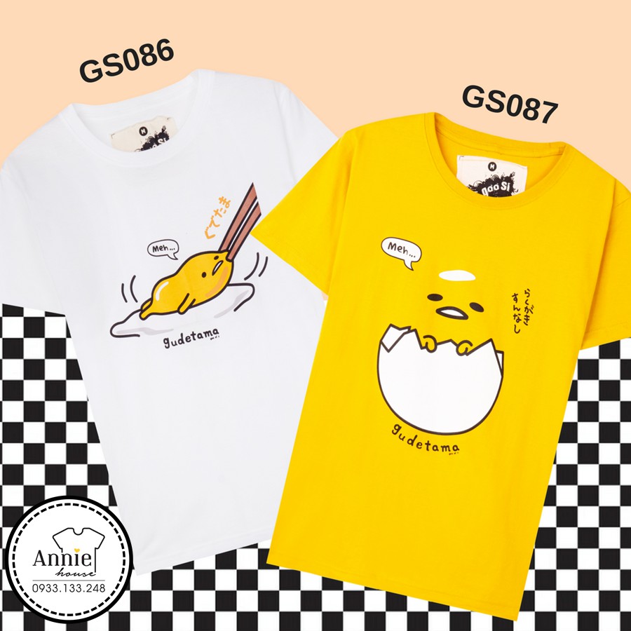 Áo thun hoạt hình Thái GUDETAMA GS086 GS087 | Shopee Việt Nam