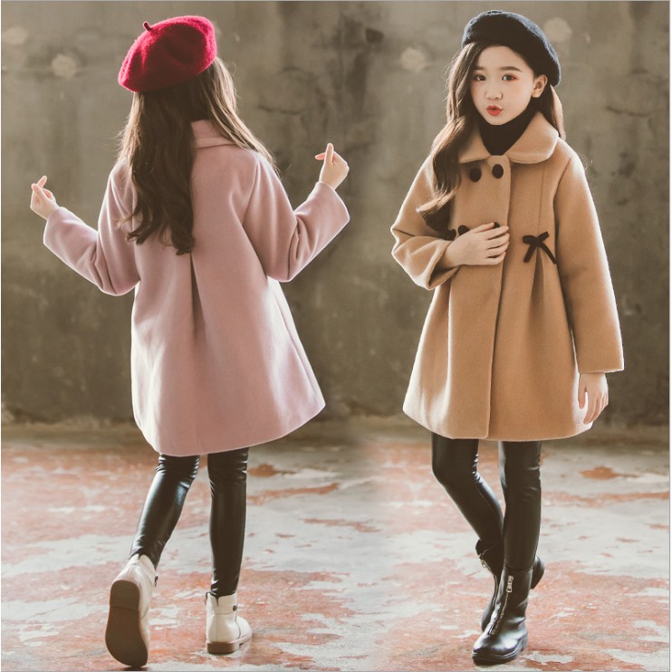 Áo Khoác Dạ Hàn Quốc Cho Bé Gái Siêu Đẹp 2023 - Áo Khoác Dạ Trẻ Em Cao Cấp