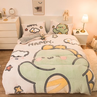 🌈bộ chăn ga gối nỉ nhung 🍀 set vỏ 4 món freeship ❤️ nỉ nhung 3d cao cấp