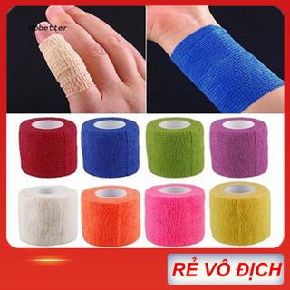 Băng keo thể thao đá bóng, băng quấn tự dính gối cổ chân cổ tay giảm chấn thương