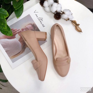 Giày Cao Gót Da Mờ Mũi Tròn 5p