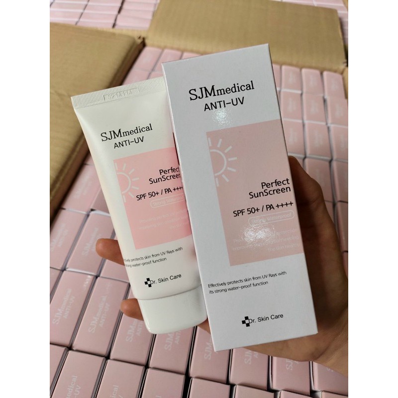 Kem chống nắng SJM MEDICAL hàn quốc, SPF 50 PA+++ năng ngừa UV, bảo vệ da, dưỡng da nâng tông tự nhiên