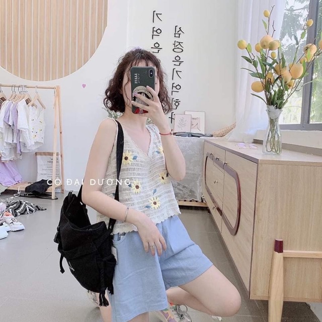 Áo sn len móc hoa daisy 🌼 | BigBuy360 - bigbuy360.vn