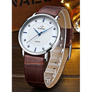 Đồng hồ Wwoor siêu mỏng dây da cao cấp