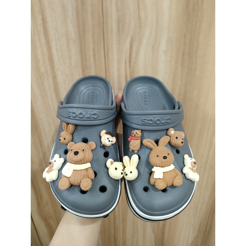 🔥 Bán Chạy . Dép Sục Crocs Baya Cho Bé Trai Gái . Sản Phẩm Cao Cấp, Nhừa Không Mùi . Trống Trơn trượt