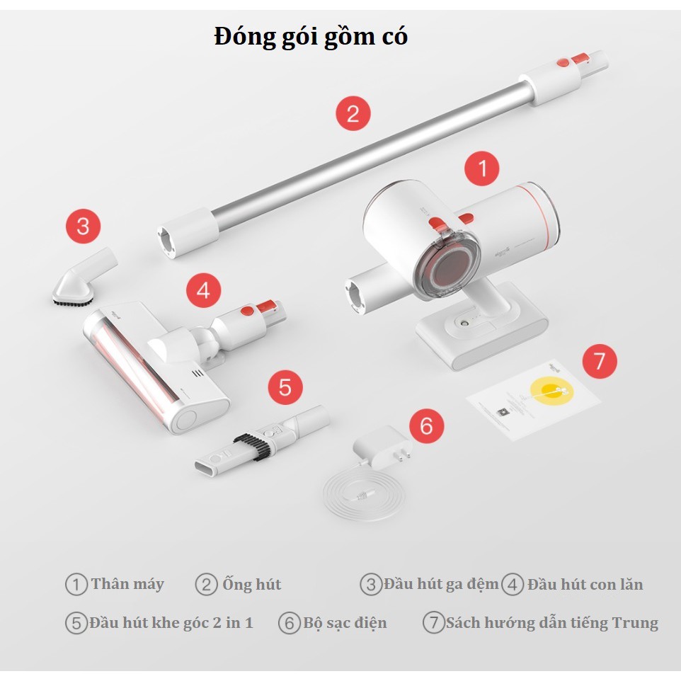 MÁY HÚT BỤI CẦM TAY KHÔNG DÂY XIAOMI DEERMA VC25 (HOẠT ĐỘNG LIÊN TỤC35 PHÚT, LỰC HÚT 10KPA) | BigBuy360 - bigbuy360.vn