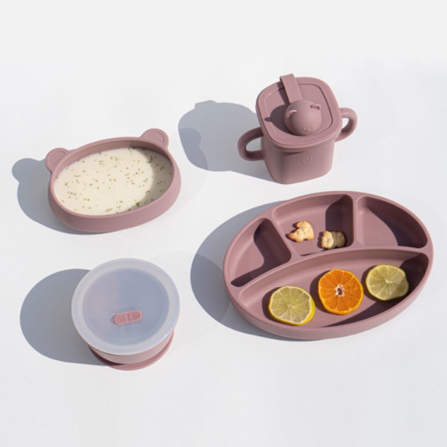COMBO 4 món đồ ăn dặm silicon cao cấp chính hãng Bluemama