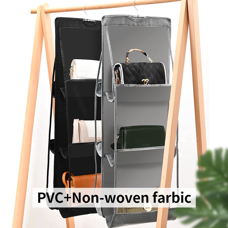 Móc treo đựng túi xách 6 ngăn trong suổt