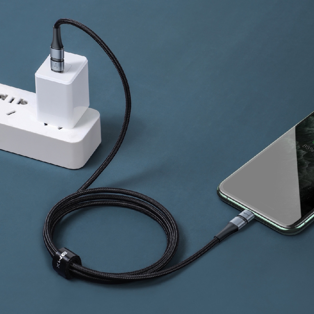 Cáp sạc nhanh chuẩn MFi, siêu bền cho iPhone USB Type C to Lightning Baseus BMX Double-Deck 18W
