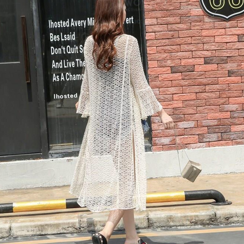 Áo Khoác Cardigan Dáng Dài Kiểu Kimono Phối Ren Phong Cách Boho Thời Trang Mùa Hè Cho Nữ