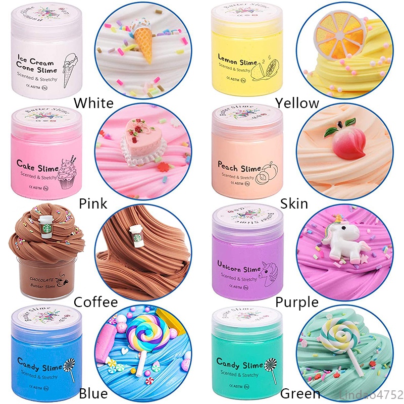 Bộ Đồ Chơi Slime Mềm Mại Co Giãn Không Dính Có Mùi Hương Trái Cây SJHY0412