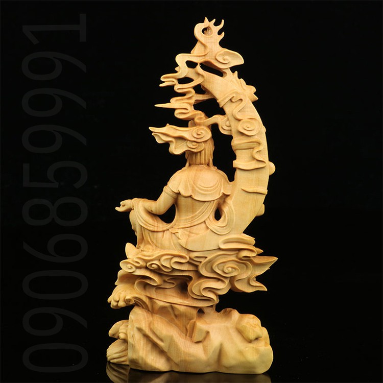 Tượng Thủy Nguyệt Quan Âm gỗ Hoàng Dương