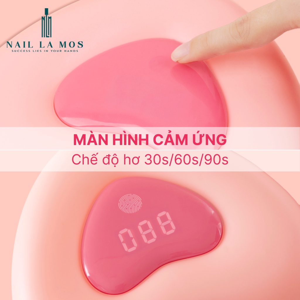 Máy hơ gel Sun M5 chính hãng 280W 53 bóng đèn - Máy hơ hình trái tim nhỏ gọn dễ thương
