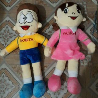 Xuka và nobita nhồi bông