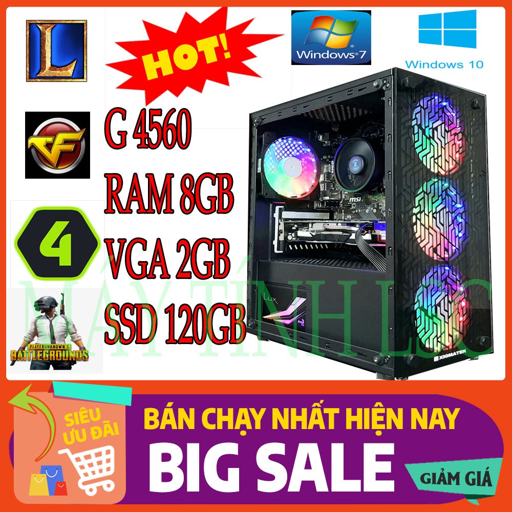 Thùng máy tính để bàn làm việc giải trí đời mới game online mượt mà