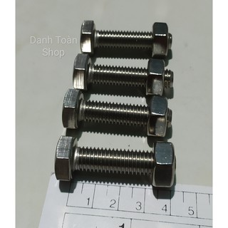 COMBO Bù Long inox 304 M10x20 M10x30 M10x40 (bộ 4 bù long con tán)
