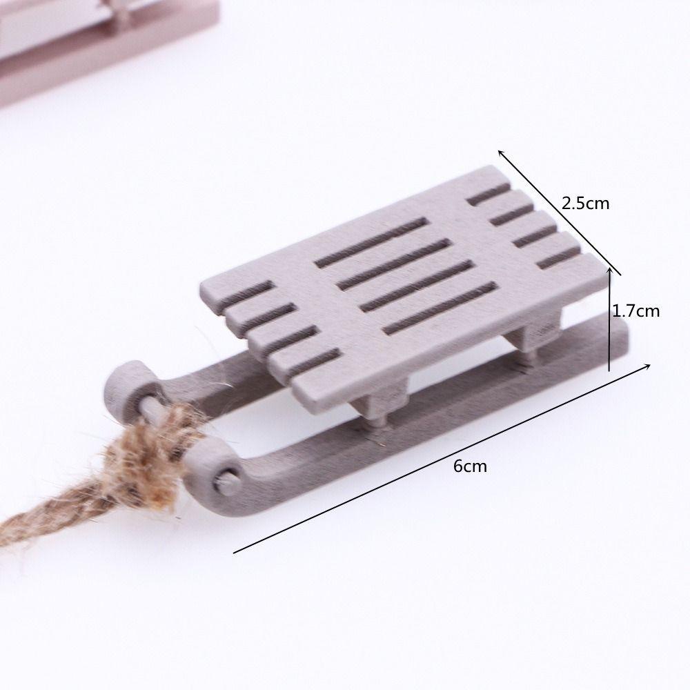 CHOOKEY Mô Hình Ván Trượt Tuyết Bằng Gỗ Dùng Trang Trí Nhà Búp Bê