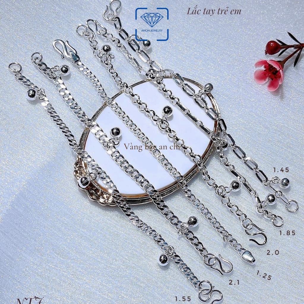 Lắc tay chuông bạc cho bé, bạc ta nguyên chất sáng đẹp, Anchi jewelry