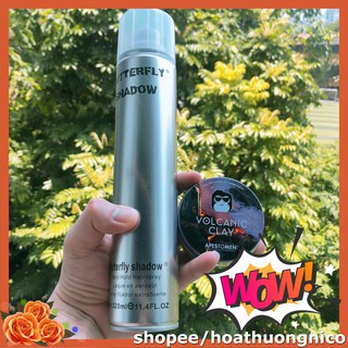 [Chính Hãng] [COMBO] Sáp Vuốt Tóc Volcanic Clay + Gôm Xịt Tóc Butterfly 320ml - Siêu giữ nếp tóc