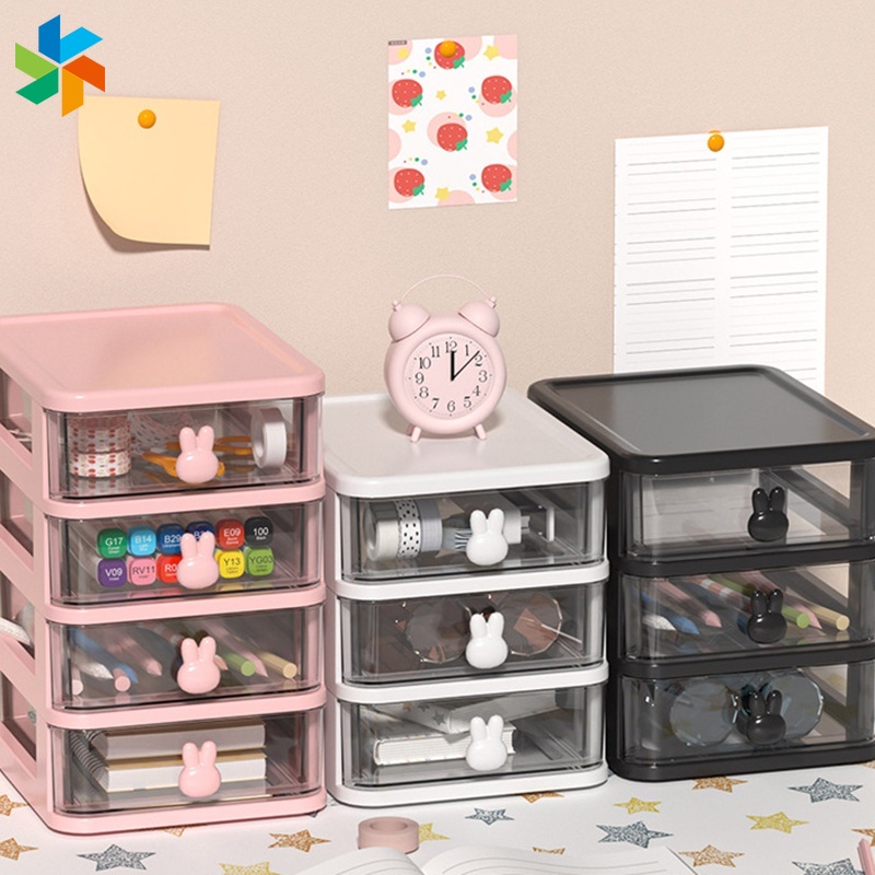 Hộp Đựng Mỹ Phẩm/Trang Sức/Mỹ Phẩm Để Bàn Bằng Nhựa Trong Suốt Nhiều Tầng Cỡ Nhỏ JP6