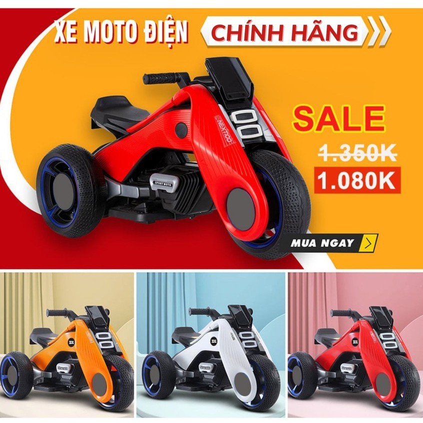CHÍNH HÃNG - Xe Máy Điện Trẻ em - Xe MoTo Điện Địa Hình - Trọng tải lớn, giúp bé phát triển toàn diện- BẢO HÀNH 12 THÁNG