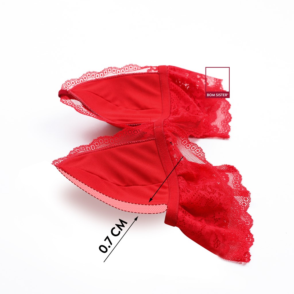 Áo lót mút mỏng ren hoa không gọng croptop bèo BOM SISTER BR1306