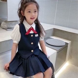 Xả kho - set váy than nơ đỏ bé gái