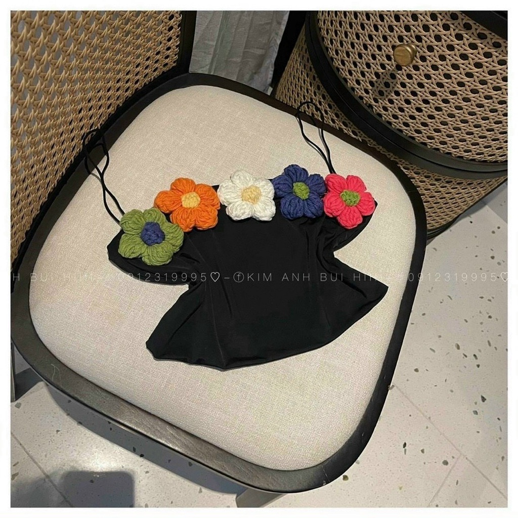 Áo croptop cổ lọ 3p thêu Babe xinh xắn N30093