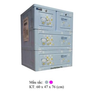 Tủ nhựa 3 tầng 4 ngăn song long