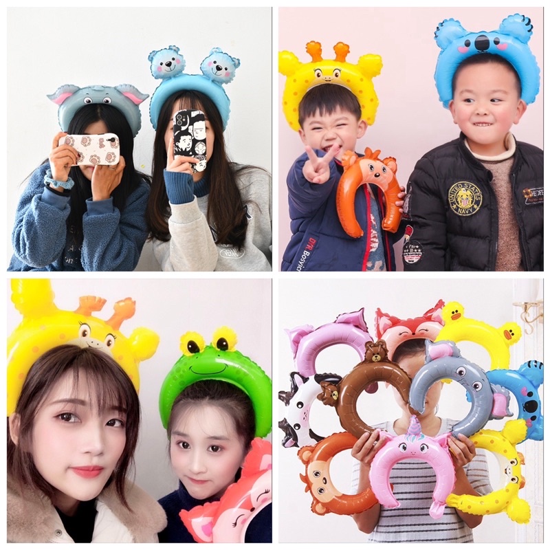 Băng đô bóng bay, bong bóng hình bờm tóc chụp ảnh sinh nhật, kỉ yếu, team building