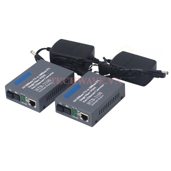 Bộ 2 chiếc A/B chuyển đổi quang, Conveter quang 1 cổng NESTONG HTB-3100A/B