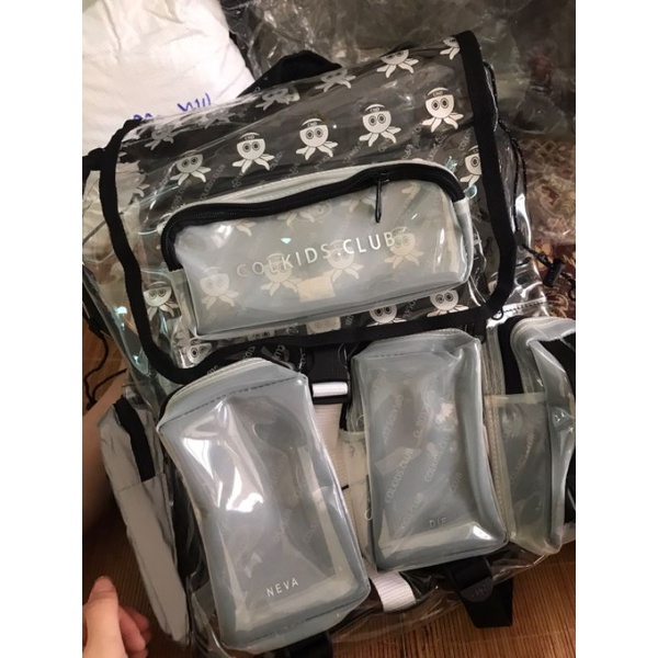 Balo CND Colkids Club SS5 nhựa Trong Suốt và Full Tag + giấy thơm hottrend 2023