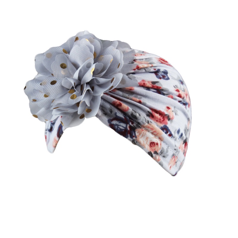 Mới! Mũ Trùm Đầu Mềm Co Giãn In Họa Tiết Hoa Cho Bé Gái