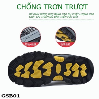 Giày Bảo Hộ GSB01 Siêu Bền [ Có video thật ]