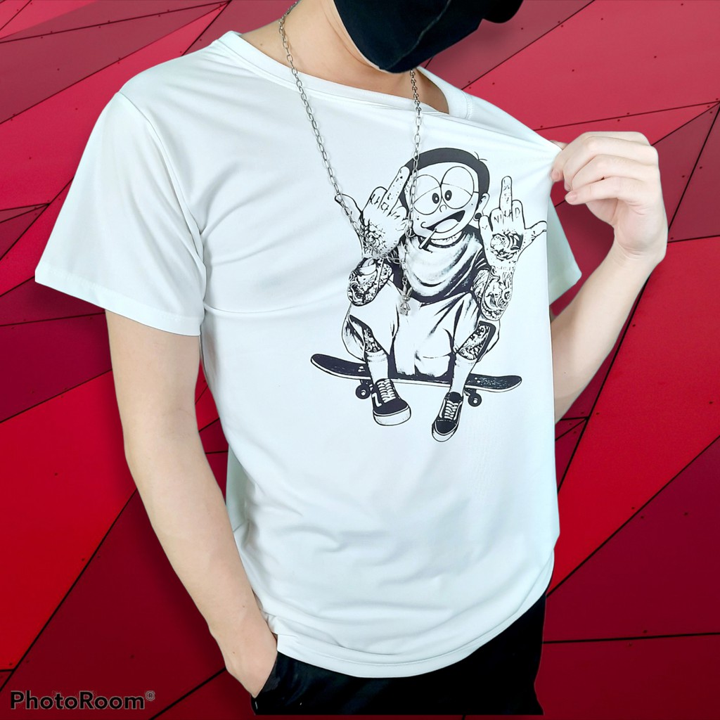 Áo Phông Tay Ngắn Cổ Tròn In HÌnh 3D Nobita-Cực Sắc Nét Không Phai Mờ Chất Vải Đẹp Thoáng Mát Thấm Hút Tốt KING DC