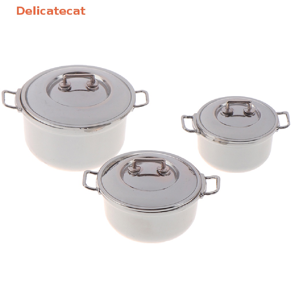 Nồi Hầm Bằng Thép Không Gỉ Tỉ Lệ 1 / 12 Trang Trí Nhà Búp Bê
