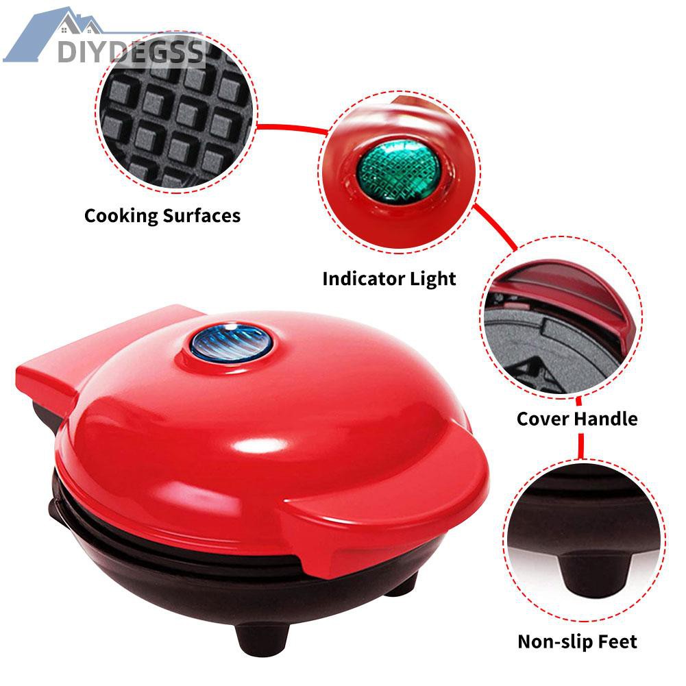 Diydegss2 Mini Electric Heart Shaped Waffle Maker Bubble Egg Cake Oven Pan Machine