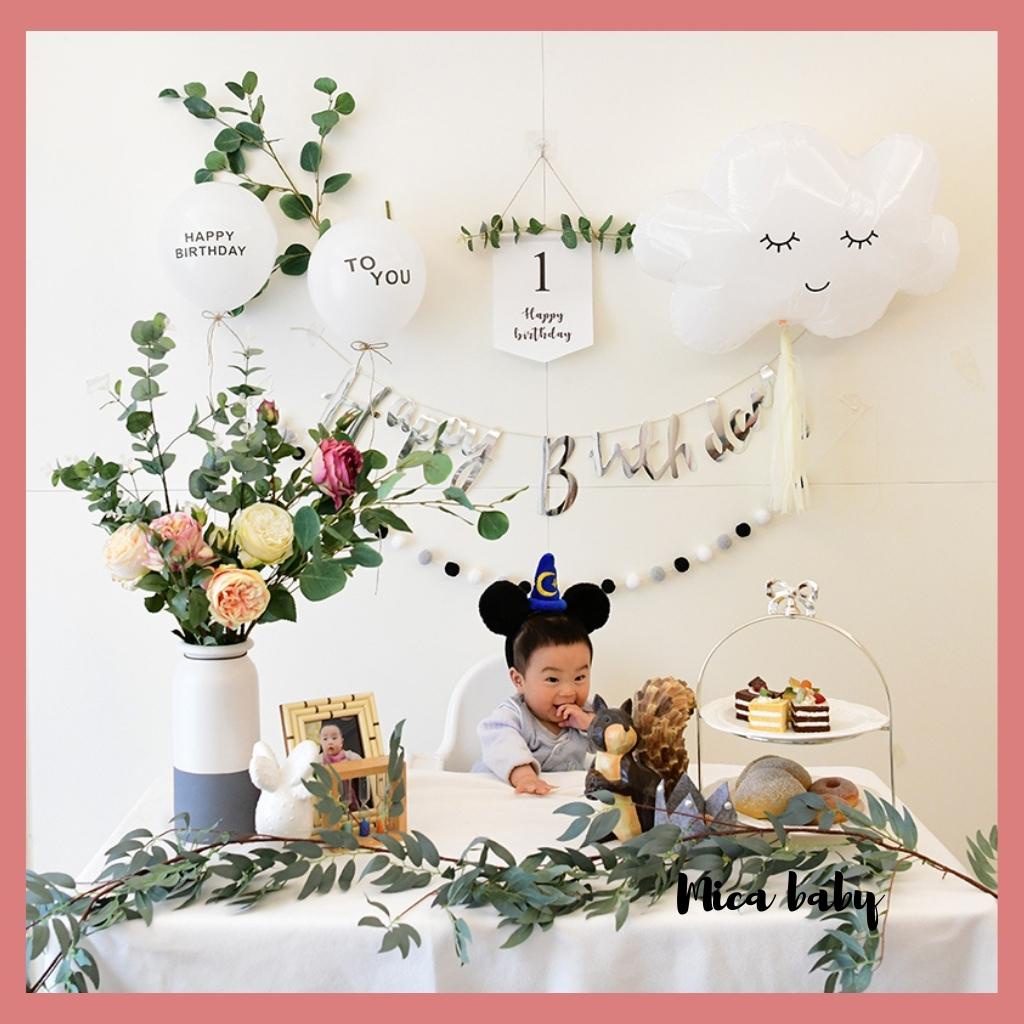 Cờ treo trang trí tiệc sinh nhật cho bé Mica baby