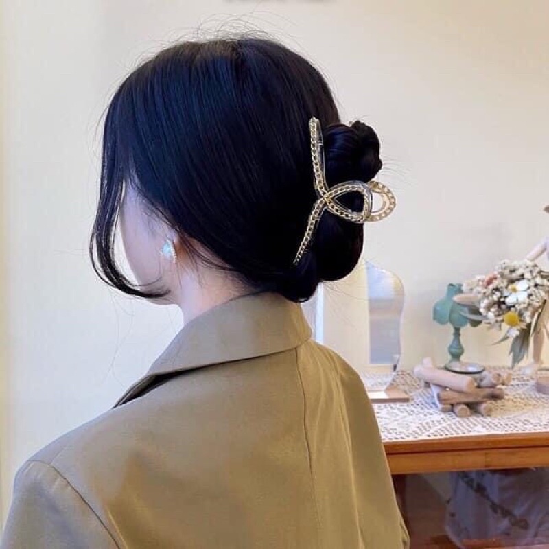 Set 6 chiếc kẹp tóc ngọc trai khảm ánh xà cừ