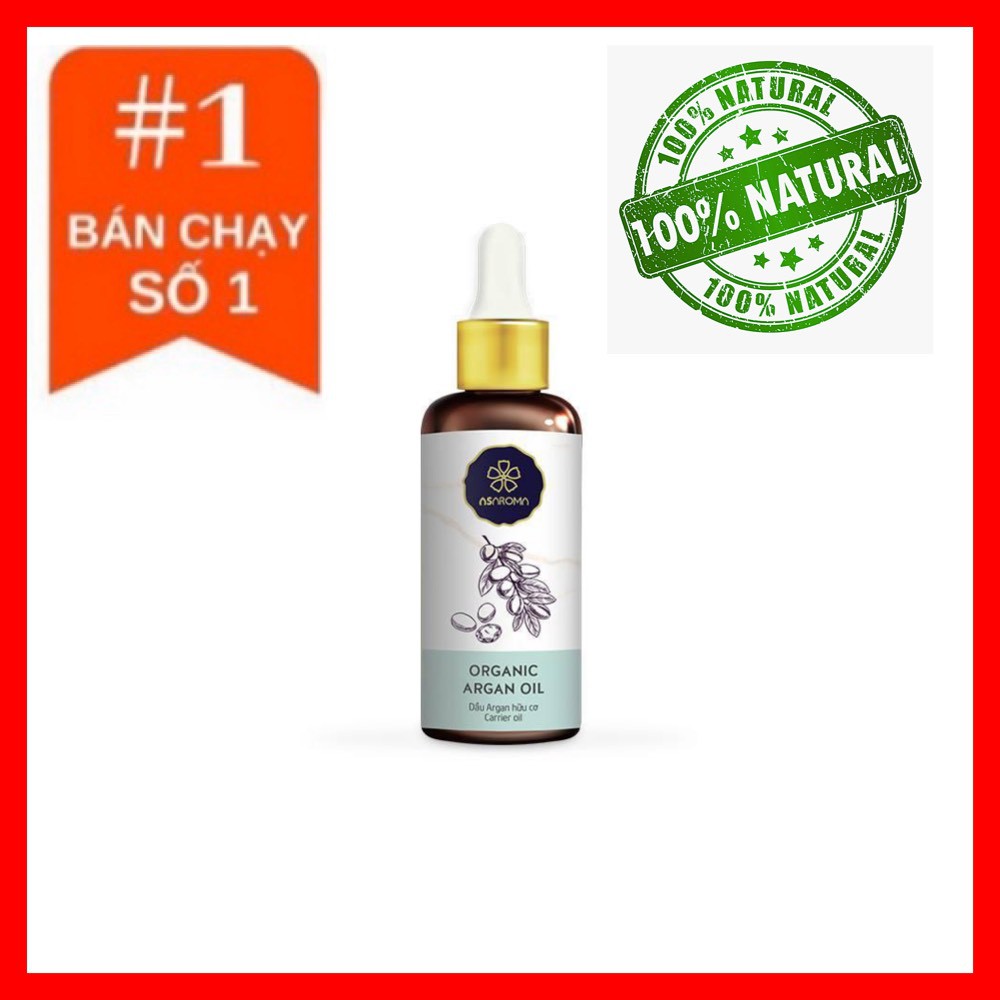 Ủ Tóc Argan Oil Organic Asaroma-Mọc Tóc-Chăm Sóc Da-Dưỡng Thể-Dưỡng Da Tay- Dùng Với Serum Dưỡng Da-30ml