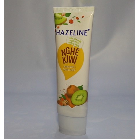 Sữa, Kem Rửa Mặt Hazeline Kiwi Nghệ Giảm Mụn, Sáng Da (50g)