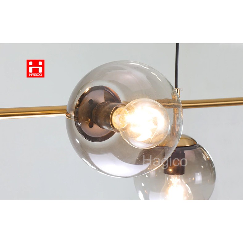 Đèn thả trang trí gắn trần bàn ăn chao thuỷ tinh VRG0220 tặng bóng led