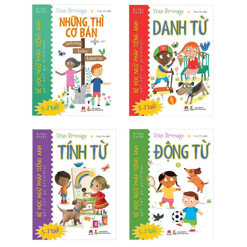 Sách - Bé học ngữ pháp tiếng Anh - Combo 4 cuốn dành cho bé từ 5 đến 7 tuổi