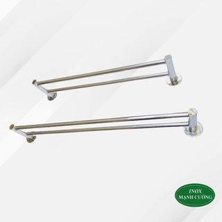 Thanh treo khăn inox cao cấp 304 - Vắt khăn đôi thẳng inox sus 304